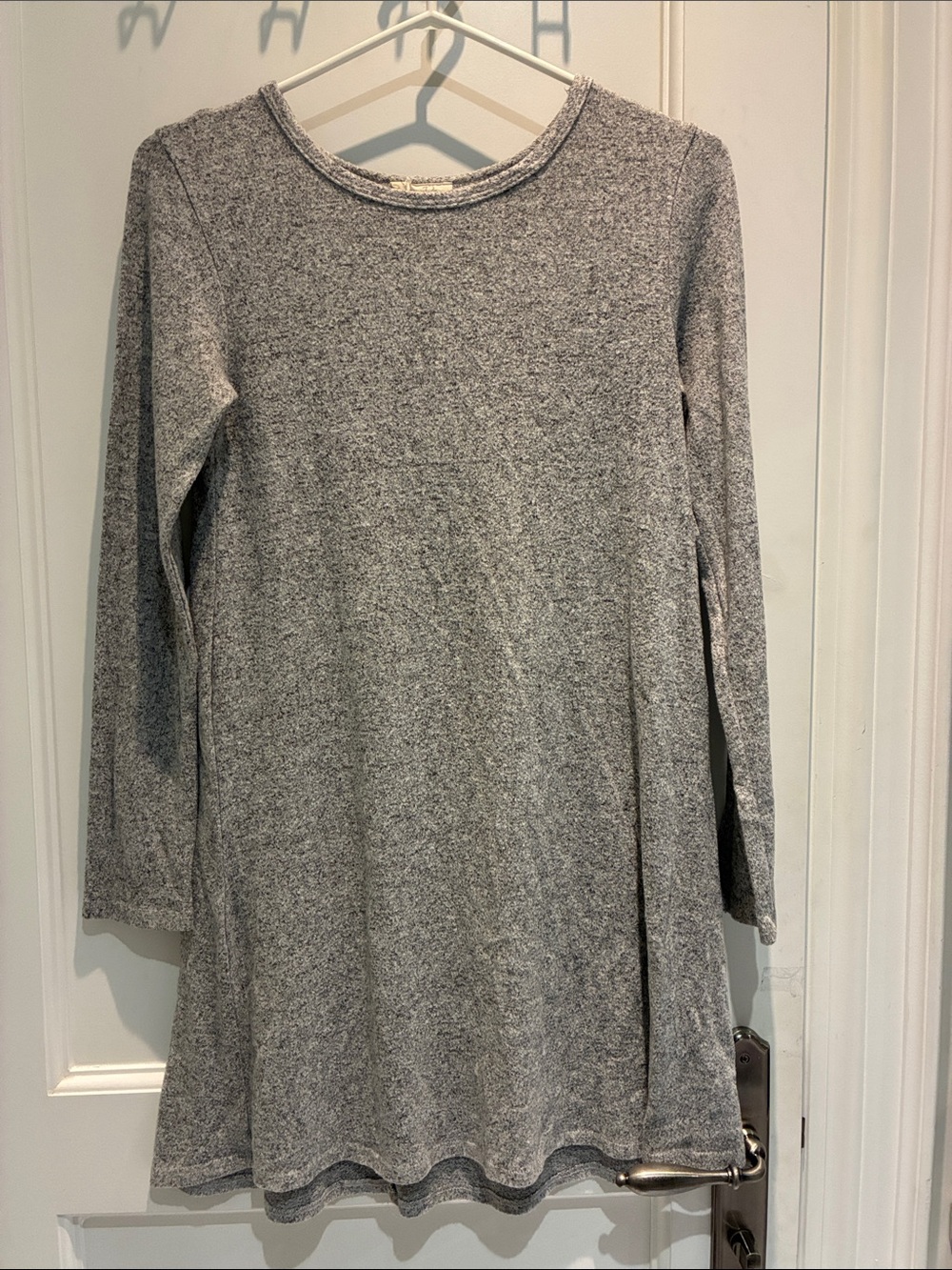 Olivia Rae Heather Gray Long Sleeve A-Line Dress